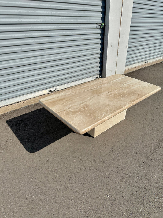 Late 20th Century Breccia Sarda Rectangle Marble Coffee Table
