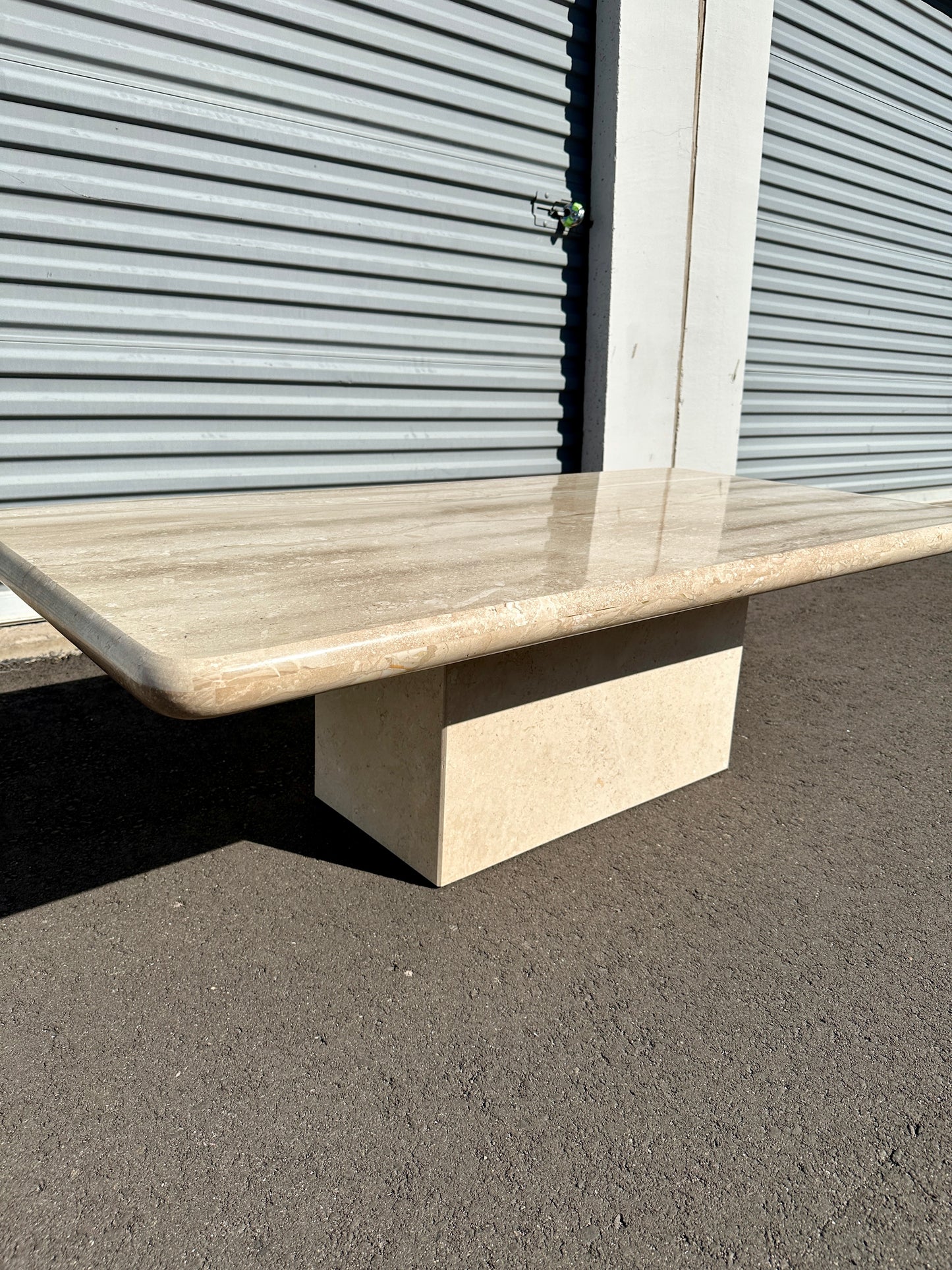 Late 20th Century Breccia Sarda Rectangle Marble Coffee Table