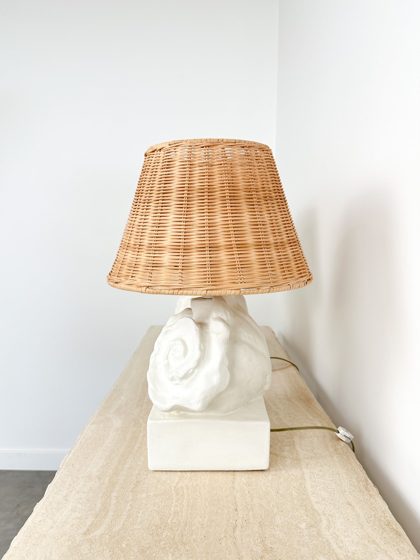 Mid Century Plaster Seashell Lamps Attributed to Frances Elkins